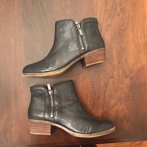 Lucky Brand Black Leather Booties